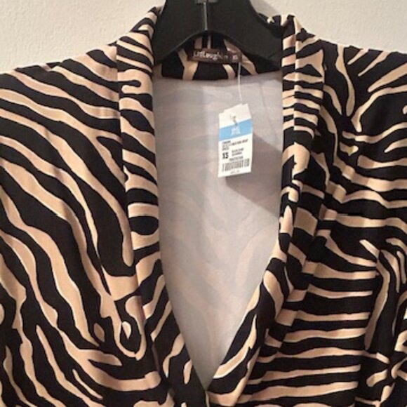 J. McLaughlin Dresses & Skirts - J. McLaughlin Black Sand Savannah Catalina Cloth Print Panama Wrap Dress NEW